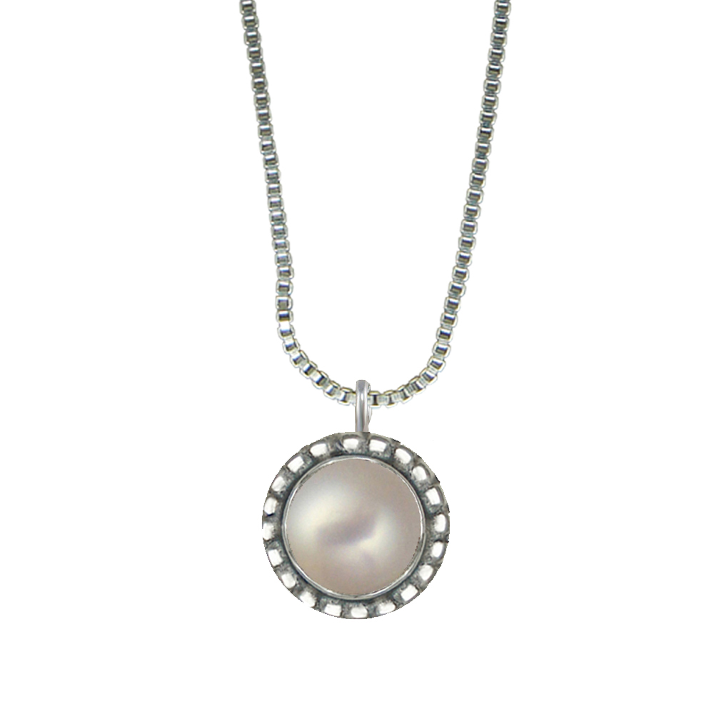 Sterling Silver Little Cultured Freshwater Pearl Pendant Necklace